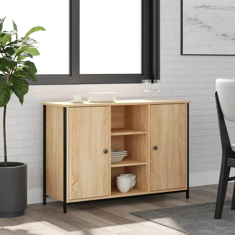 servanta, stejar sonoma, 100x35x70 cm, lemn prelucrat