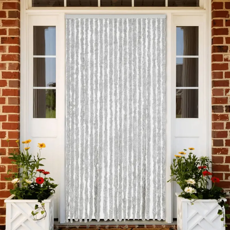 perdea pentru insecte, gri, 90x200 cm, chenille