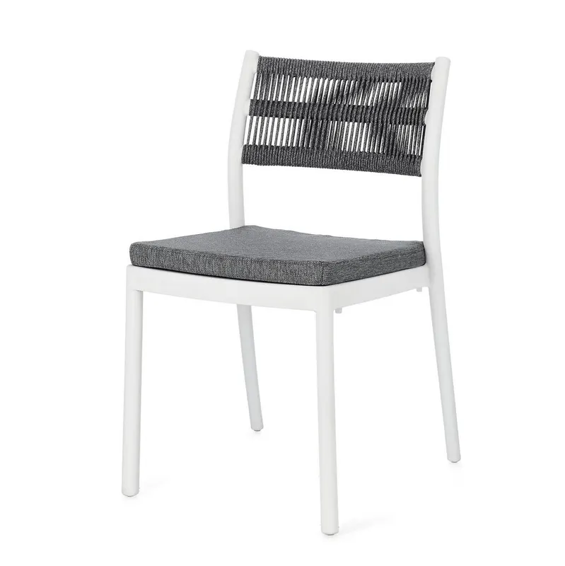 Set scaune 3+1 gratis ALVIN WHITE SIMPLY - Gri inchis