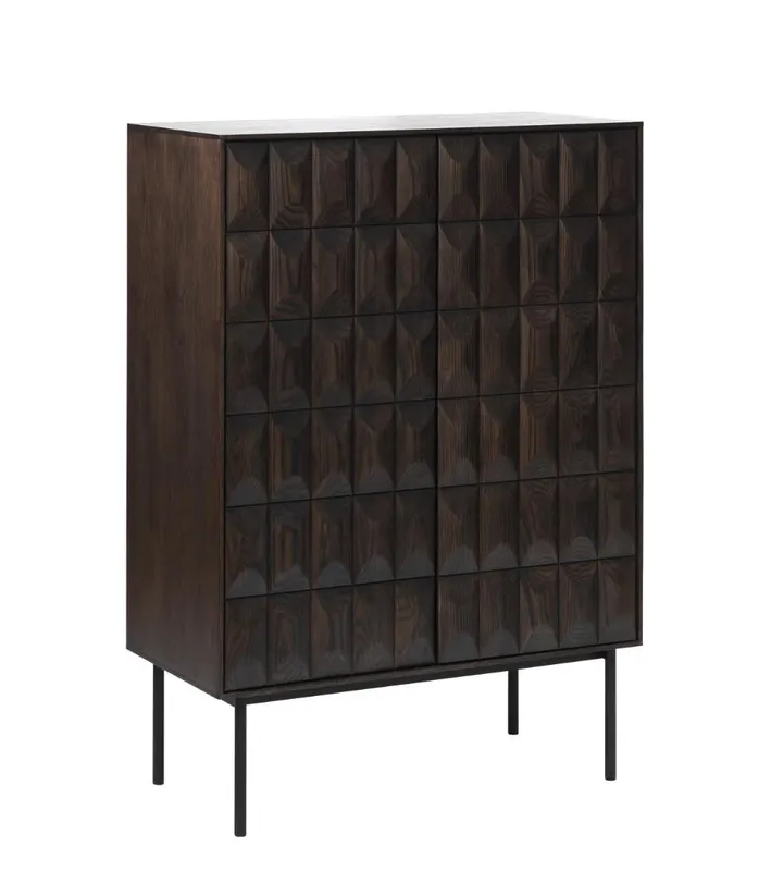 Cabinet de vinuri HORBAL 90 x 44 x 130 CM - Maro