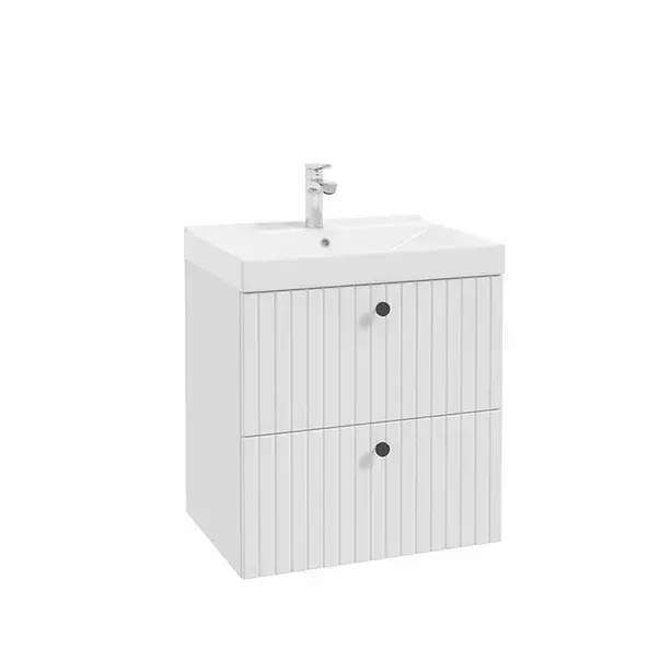 Dulap pentru lavoar Defra Fuego, suspendat, 60 x 45 x 60 cm, sertar, mat, alb, 001-D-06015