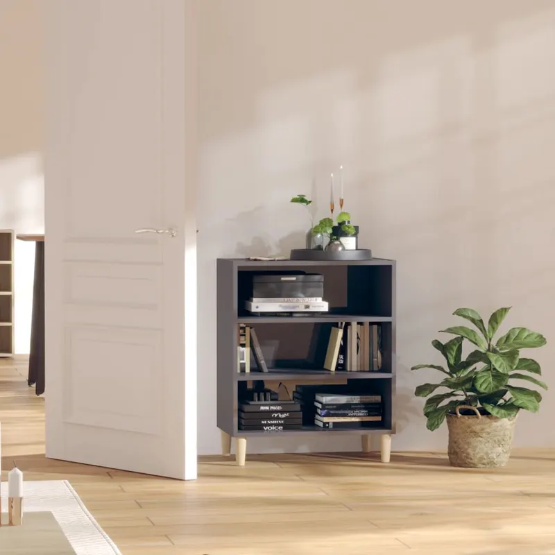 servanta, gri extra lucios, 57x35x70 cm, pal