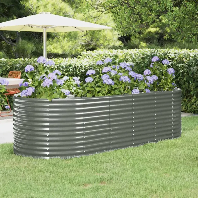 strat inaltat gradina 249x100x68 cm otel vopsit electrostatic