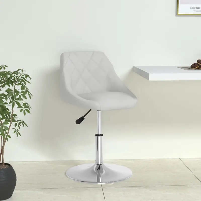 scaun de bucatarie, alb, piele ecologica