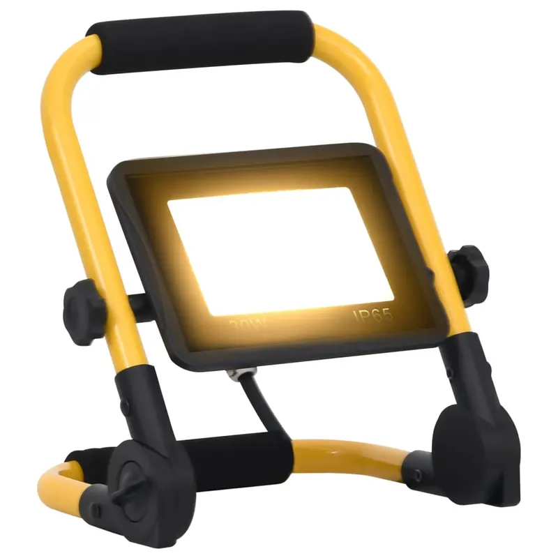 proiector cu led si maner, 30 w, alb cald
