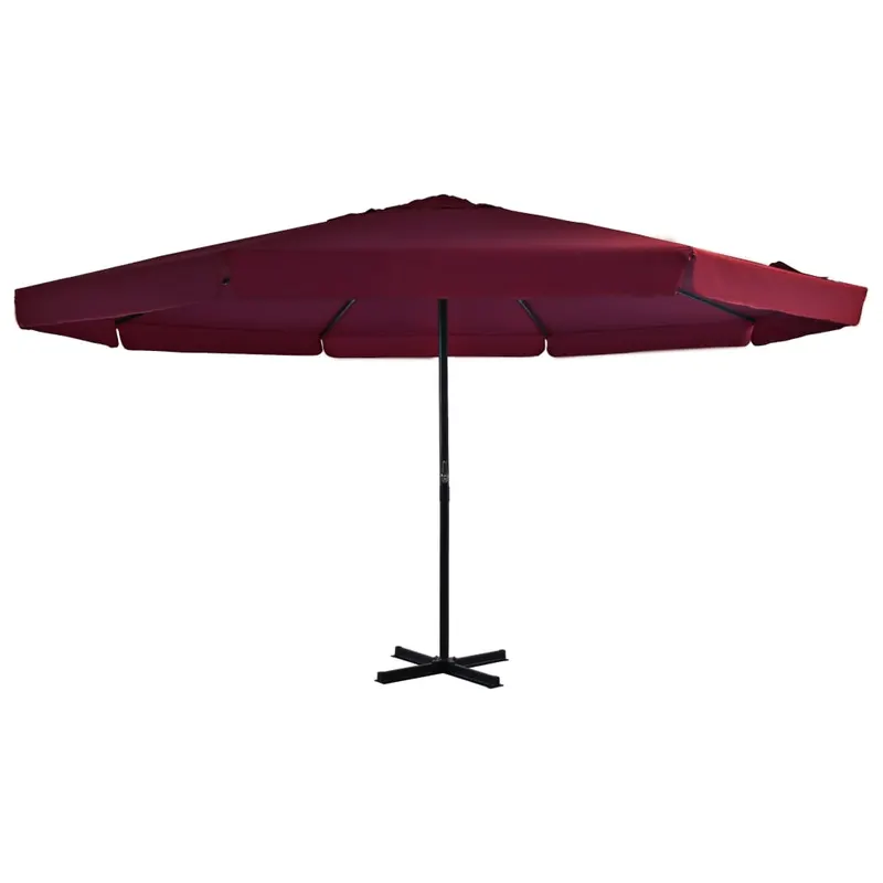 umbrela de soare de exterior stalp aluminiu rosu bordo 500 cm
