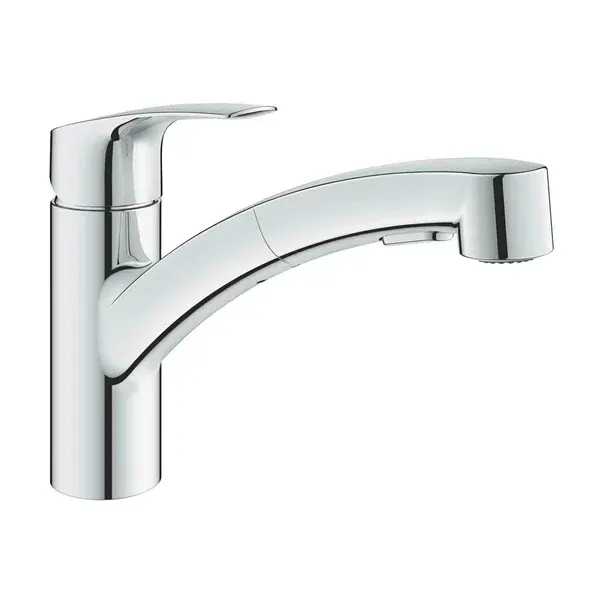 Baterie bucatarie Grohe 30305001, bucatarie Eurosmart, tip comanda monocomanda, marime medie, forma pipa tip l, crom