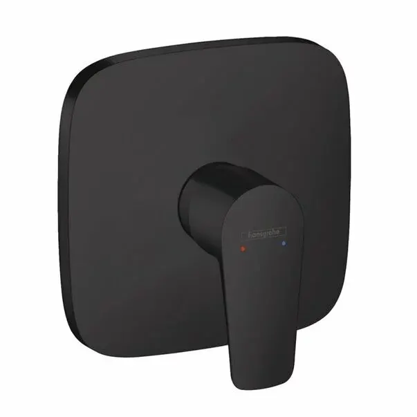 Baterie dus incastrata Hansgrohe Talis E monocomanda negru mat