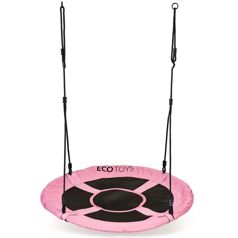 Leagan gradina tip cuib, diametru 100 cm, reglabil pe inaltime, maxim 150 kg, roz