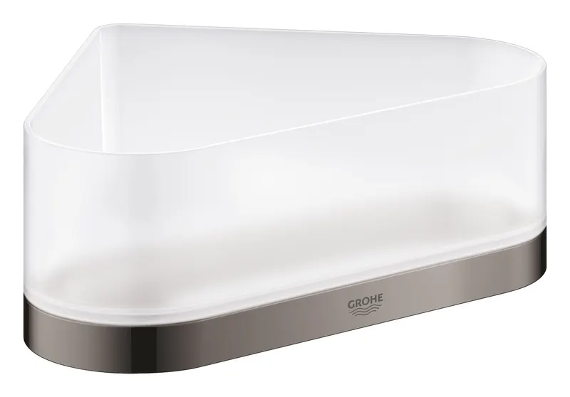 Raft de colt Grohe 41038A00, Selection, montare pe perete, fixare ascunsa, ABS Metal, lucios, grafit
