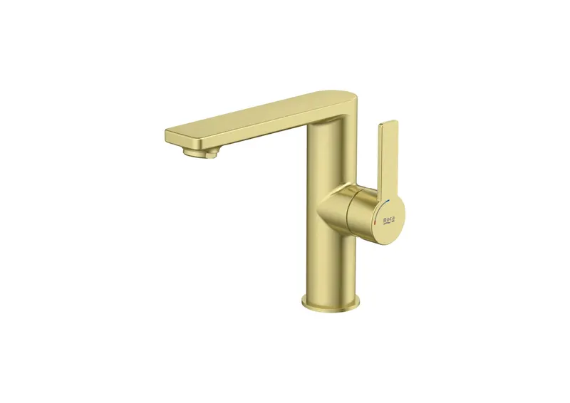 Baterie lavoar Roca A5A405FVA0, 28 mm, 5 l min, 0.5 bar, 35 mm, 165 mm, 135 mm, 400 mm, 1 orificii instalare, Auriu