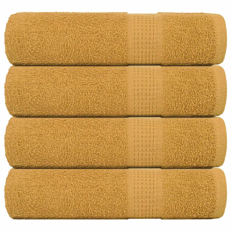 Prosoape de dus, frogn, 4 buc., aurii, 70x140 cm, 360 g/m2