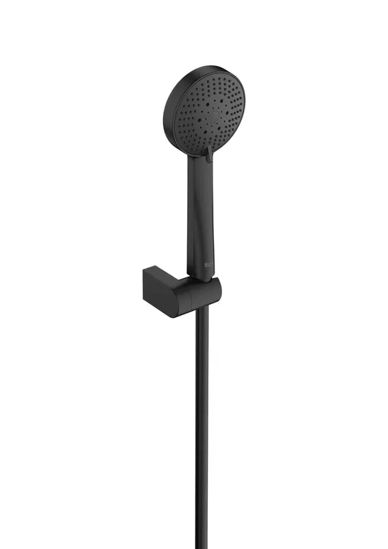 Set para de dus Roca A5B8313NB0, dus Stella, diametru 100 mm, 3 functii, montaj universal, racord 1 2 , negru