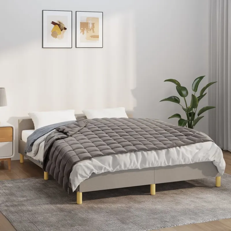 patura cu greutati, gri, 150x200 cm, 7 kg, material textil