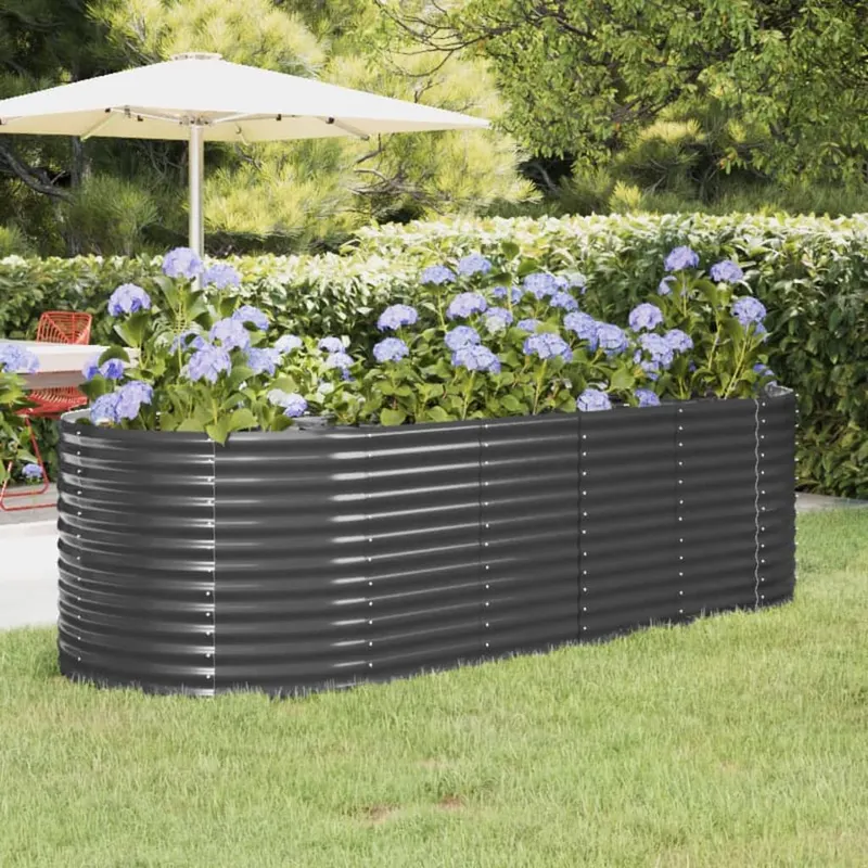 strat inaltat gradina 249x100x68 cm otel vopsit electrostatic