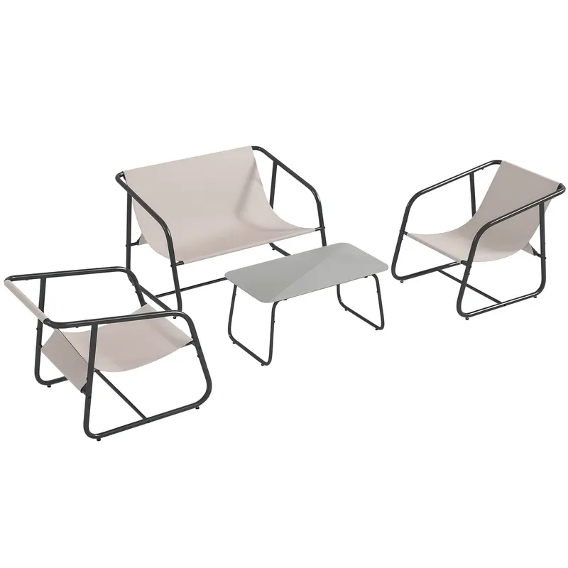 Outsunny Set de Mobilier de Gradina, Set de Conversatie Sofa