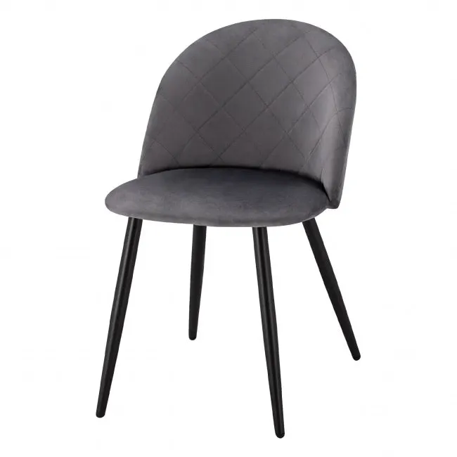 Set scaune 3+1 gratis BERLIN VELVET GREY - Grey