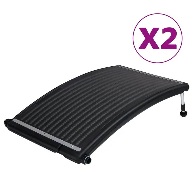 Panou solar de incalzire de piscina, 2 buc., 110x65 cm, curbat