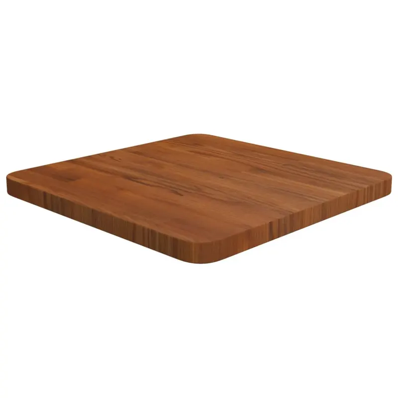 blat de masa patrat maro inchis 40x40x2,5 cm lemn stejar tratat