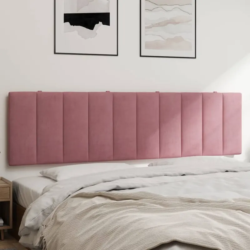 perna tablie de pat, roz, 180 cm, catifea