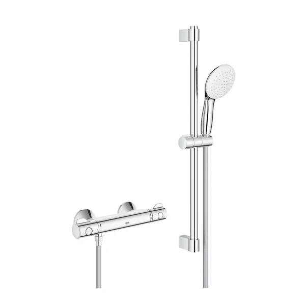 Baterie dus Grohe 34565002, 0.8 bar, 73 mm, 305 mm, 110 mm, 1.5 m, 600 mm, 2 orificii instalare, Crom
