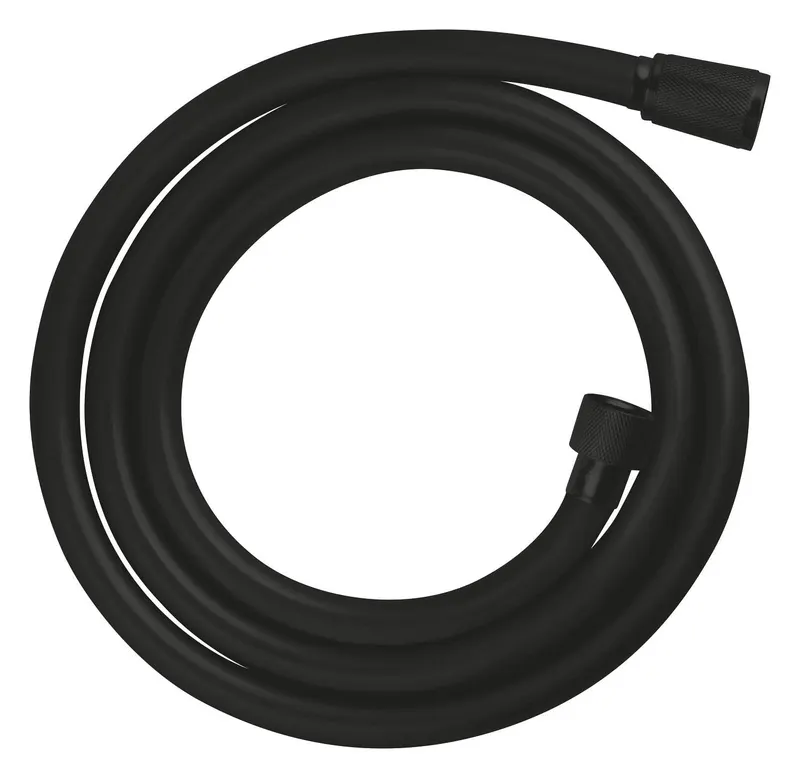 Furtun de dus Grohe 287412432, 1.5 m, 5 bar, 1 2 tip conexiune para dus, 1 2 tip conexiune baterie, Negru