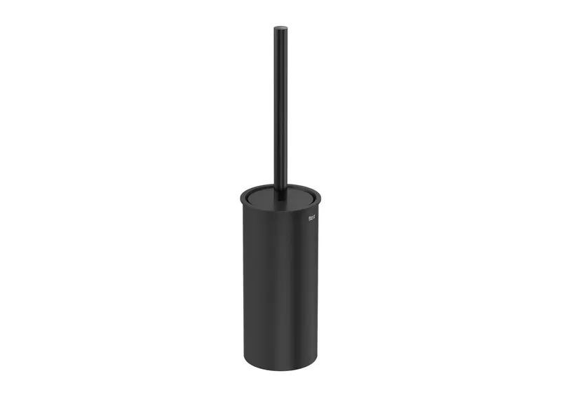 Perie WC Roca A817038NM0, 96 mm, 413 mm, 1 orificii instalare, pe podea, metal, plastic, elemente fixare ascunse, Negru