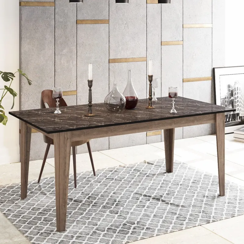 Masa Bucatarie Lorenz, Nuc, 180x77x90 cm - Nuc