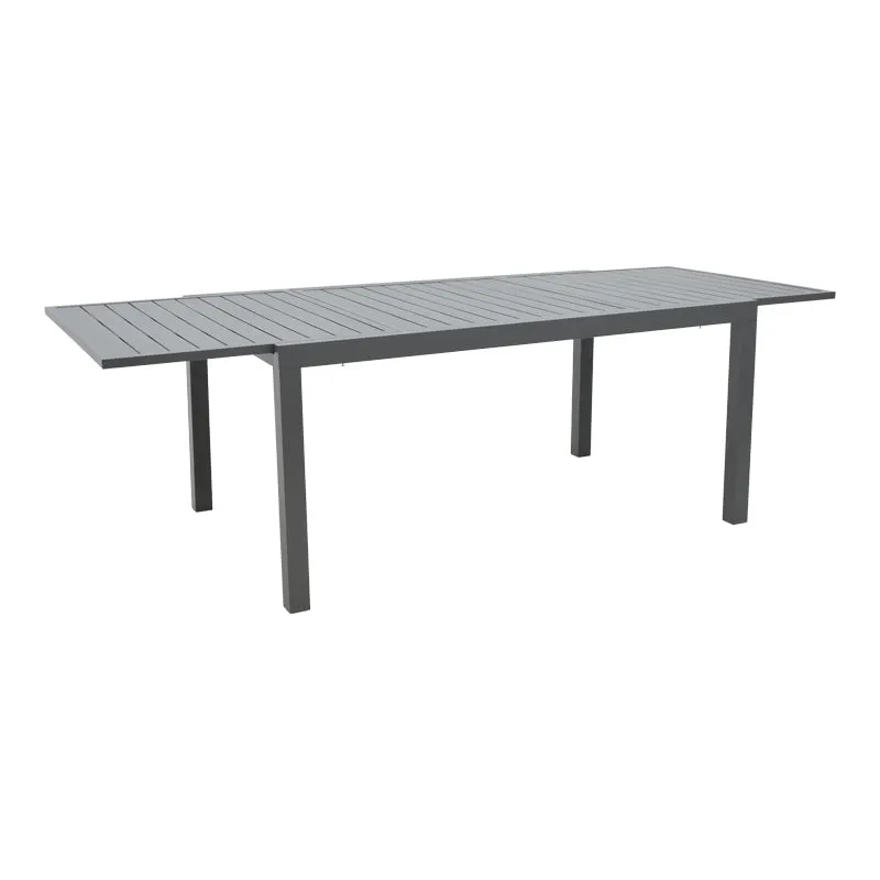 Masa extensibila Lafla aluminiu, Gri inchis, 160-240x100x75 cm - Gri