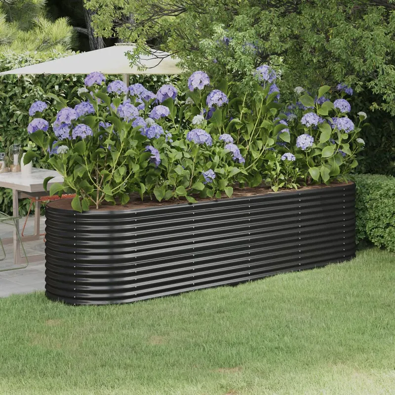 strat inaltat gradina 296x80x68 cm otel vopsit electrostatic