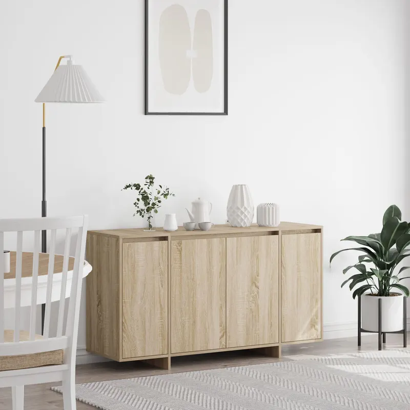 bufet din stejar stejar sonoma lemn prelucrat 135 x 41 x 75 cm