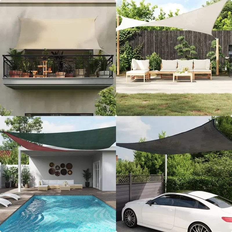 panza parasolar, verde inchis, 4 x 4 m, hdpe, 160 g / m2