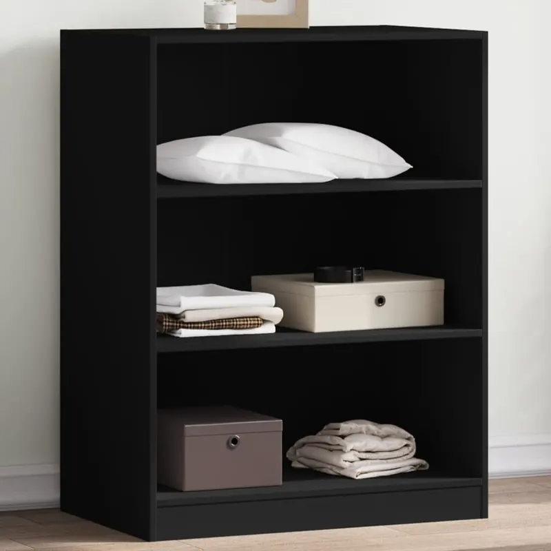 dulap, negru, 77x48x102 cm, lemn prelucrat