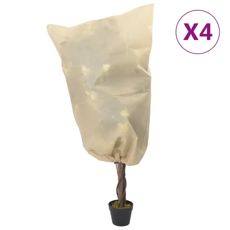 huse de fleece pentru plante cu snur 4 buc 70 g/m2 0,8x1,2 m