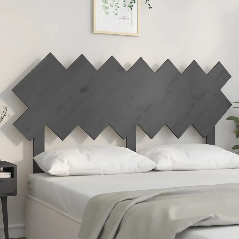 tablie de pat, gri, 151,5x3x81 cm, lemn masiv de pin