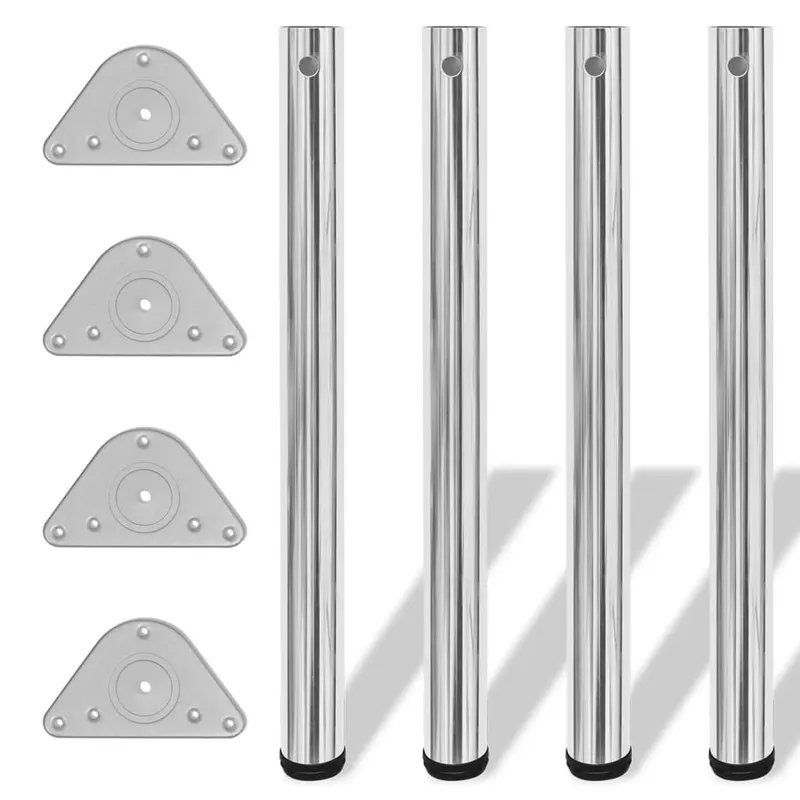 Picioare de masa reglabile pe inaltime, crom, 710 mm