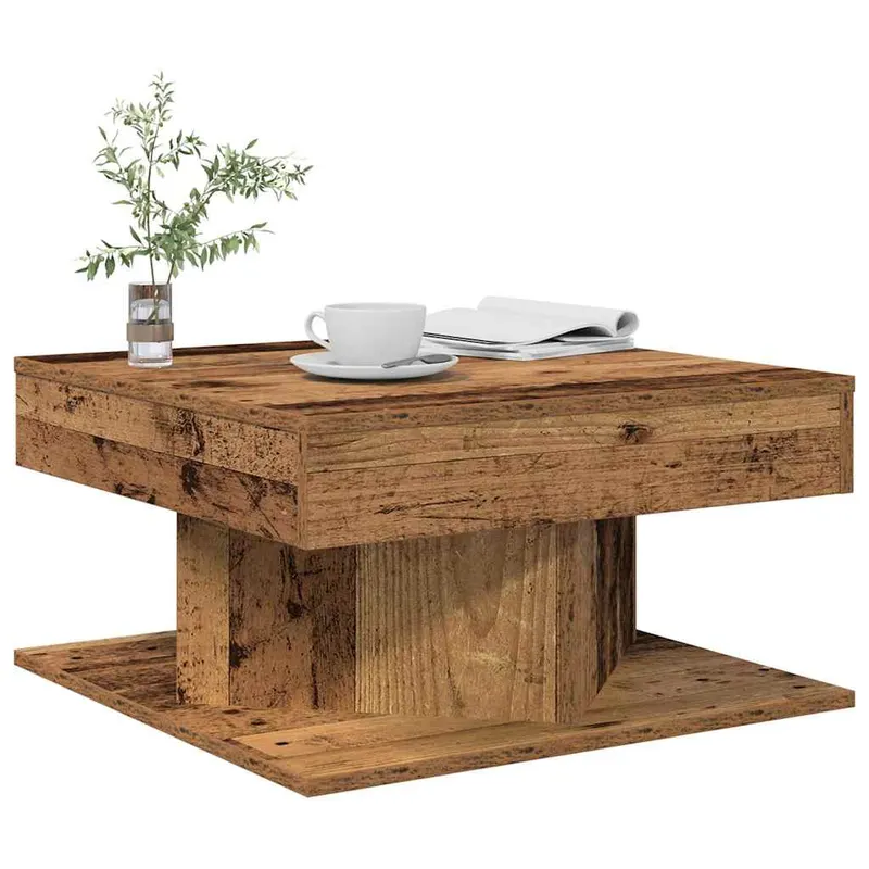 masuta de cafea, lemn vechi, 55x55x30 cm, lemn prelucrat