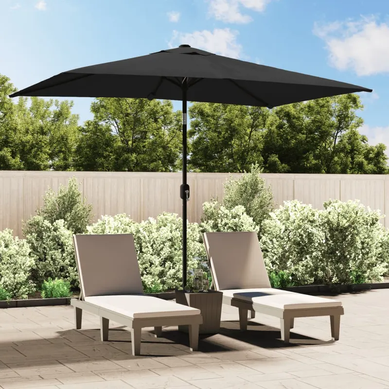 umbrela de soare exterior, stalp metal, antracit, 300 x 200 cm
