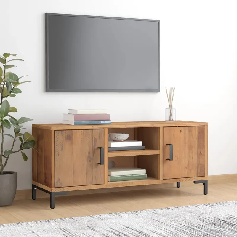 comoda tv, maro, 110x35x48 cm, lemn de pin masiv