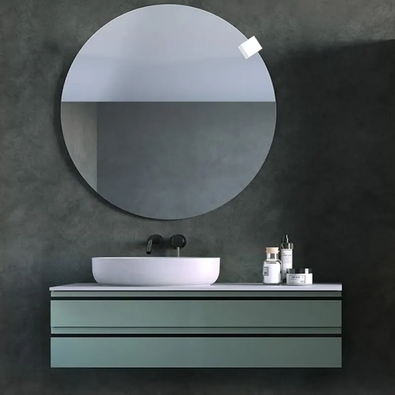 Mobilier suspendat Kolpasan Alexis, 120 cm, 2 sertare Soft Close, blat Kerrock, Green