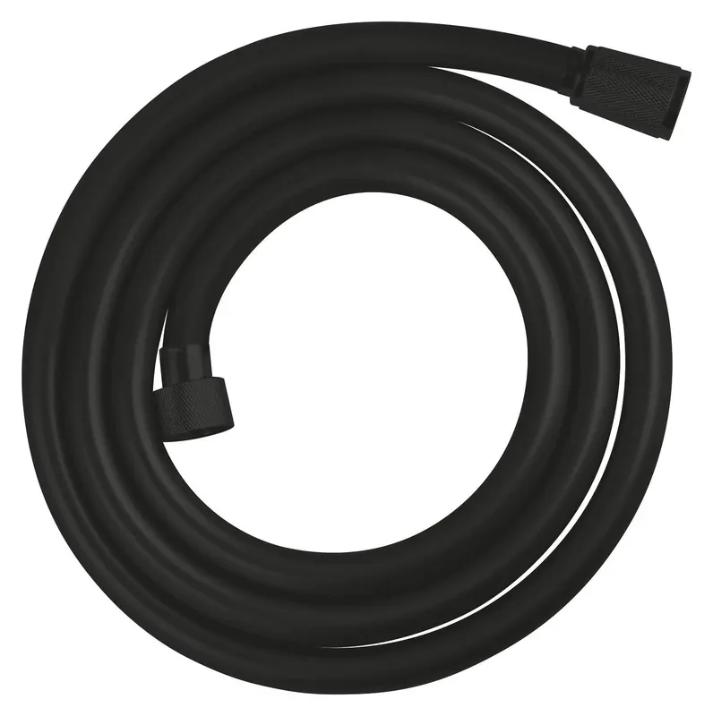 Furtun de dus Grohe 287422432, 1.75 m, 5 bar, 1 2 tip conexiune para dus, 1 2 tip conexiune baterie, Negru