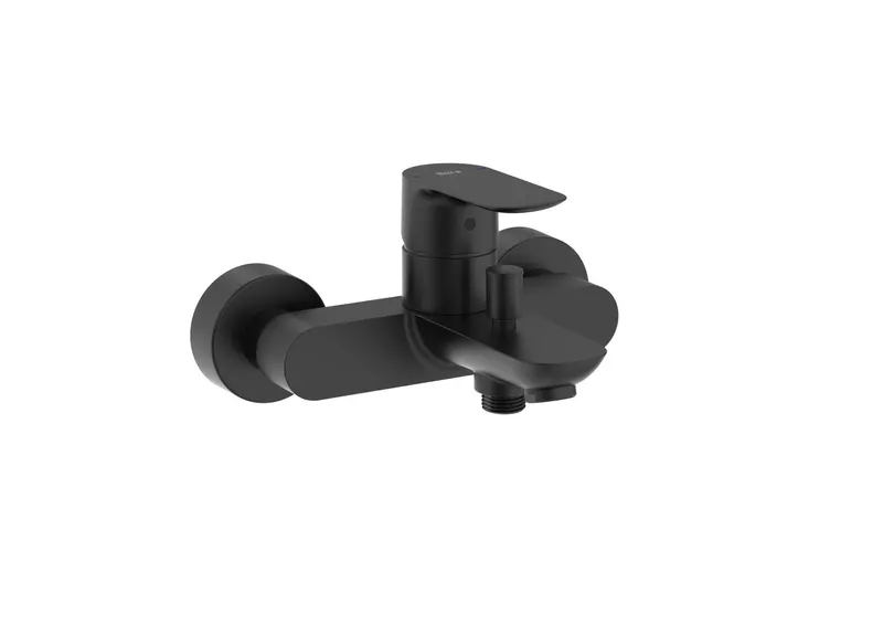 Baterie cada Roca A5A026ENB0, 0.8 bar, 180 mm, 215 mm, 116 mm, 2 orificii instalare, 1 2 dimensiune racord, Negru