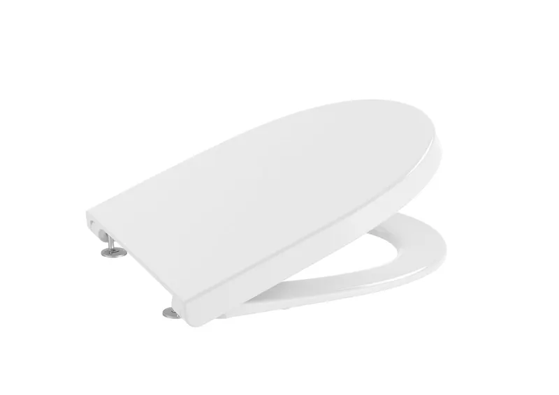 Capac WC Roca A8012AB00B, 416 mm, 364 mm, 1 functii speciale, oval, duroplast, capac wc, elemente fixare, Alb