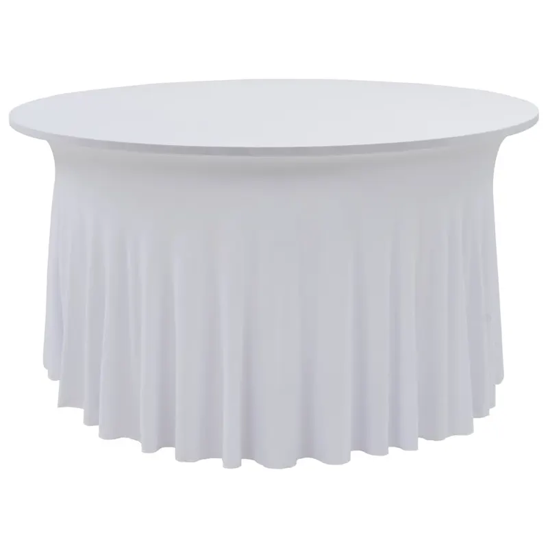 huse elastice de masa lungi, 2 buc., alb, 120x74 cm