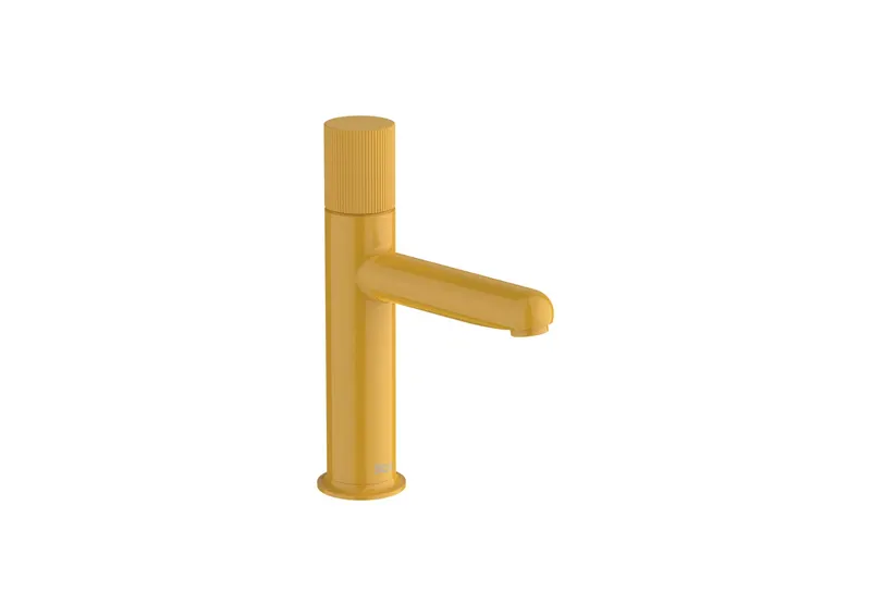 Baterie lavoar Roca A5A3B3FP10, NU, tip comanda monocomanda, marime m, tip instalare pe lavoar, galben