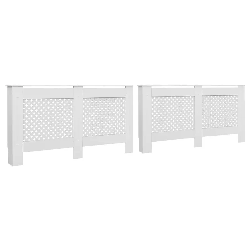 masti de calorifer, 2 buc., alb, 152 x 19 x 81,5 cm, mdf
