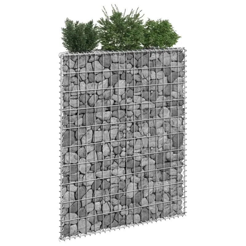 strat inaltat gabion trapez, 80x20x100 cm, otel galvanizat