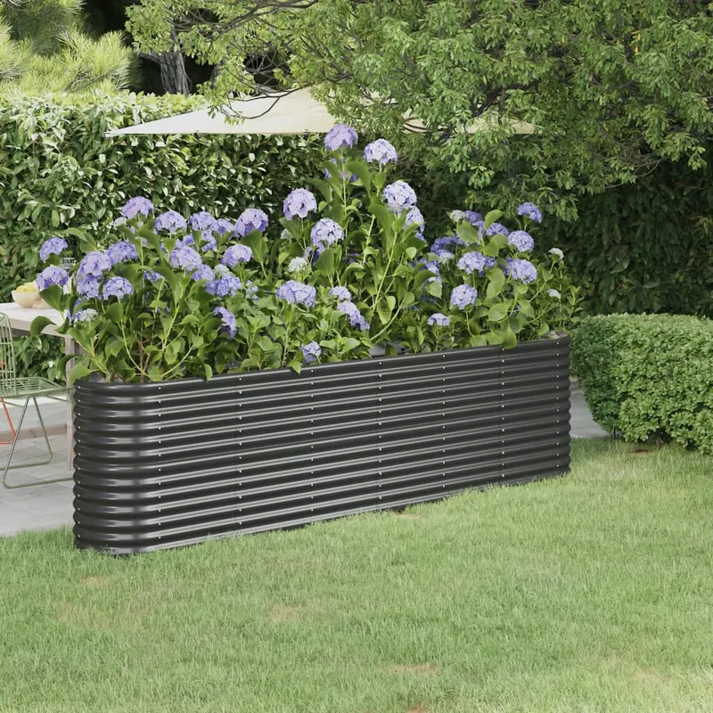 strat inaltat gradina 260x40x68 cm otel vopsit electrostatic