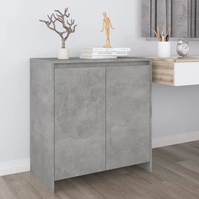 servanta, gri beton, 70x41x75 cm, lemn prelucrat