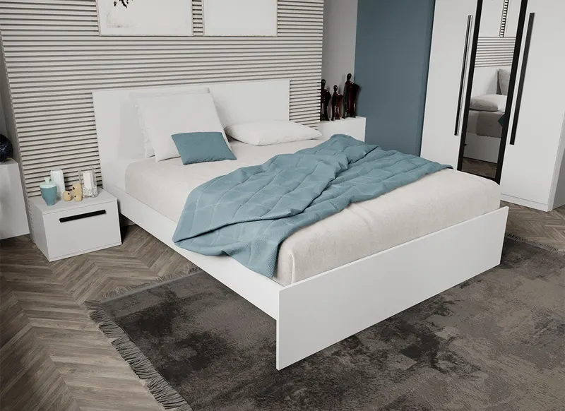 Pat Alb cu Sertare Optionale Casmir - Tokio 140x200 Fara sertare
